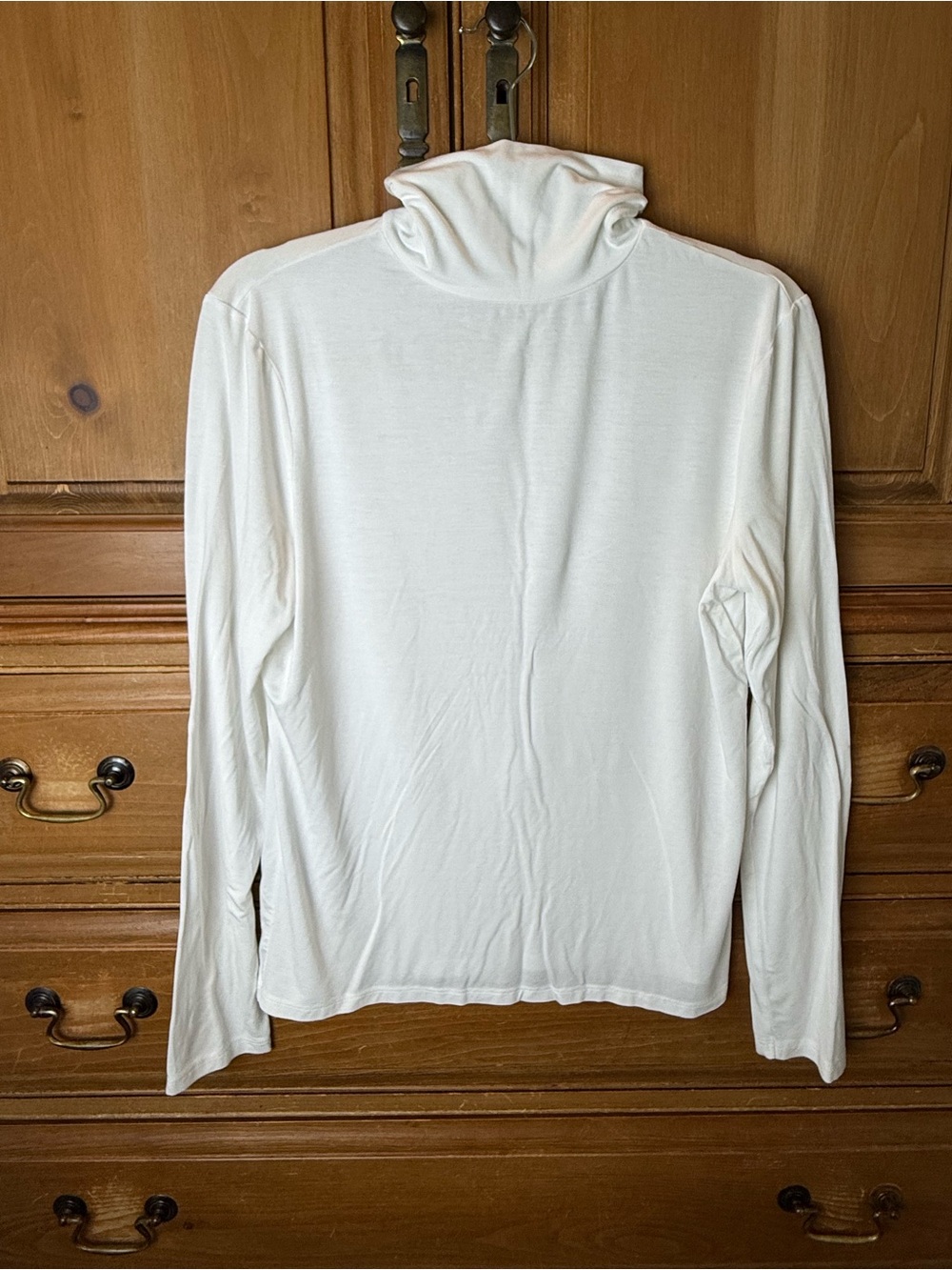 Primark Women's White Turtleneck Long-Sleeve Top